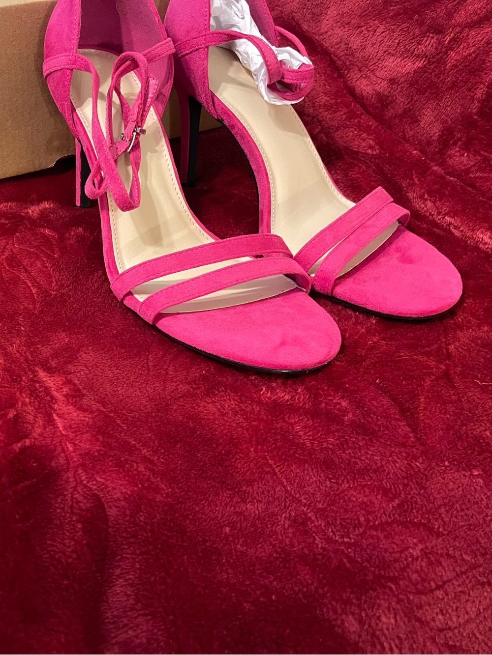 Women’s Hot Pink Strappy High Heel Sandals